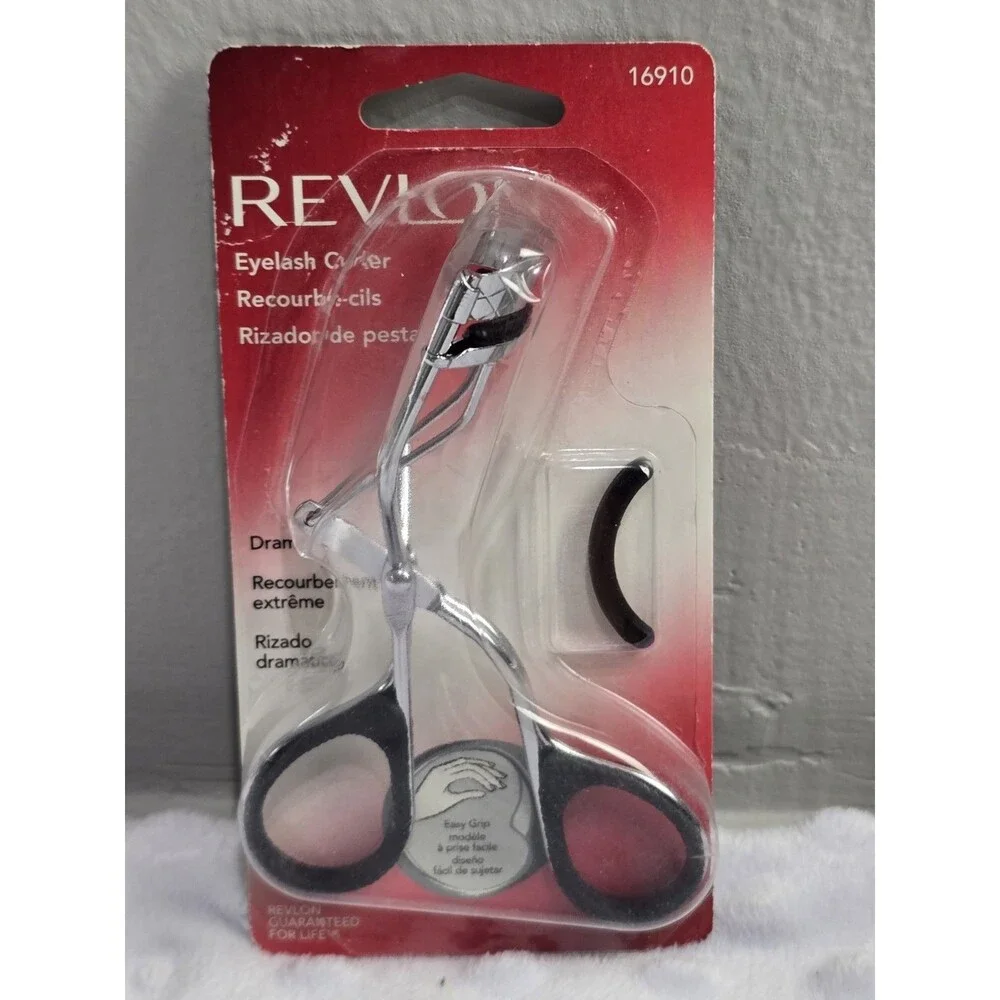 Revlon Eyelash Curler 16910 Natural Curl Carded Chrome New Beauty Tool Eye Lash